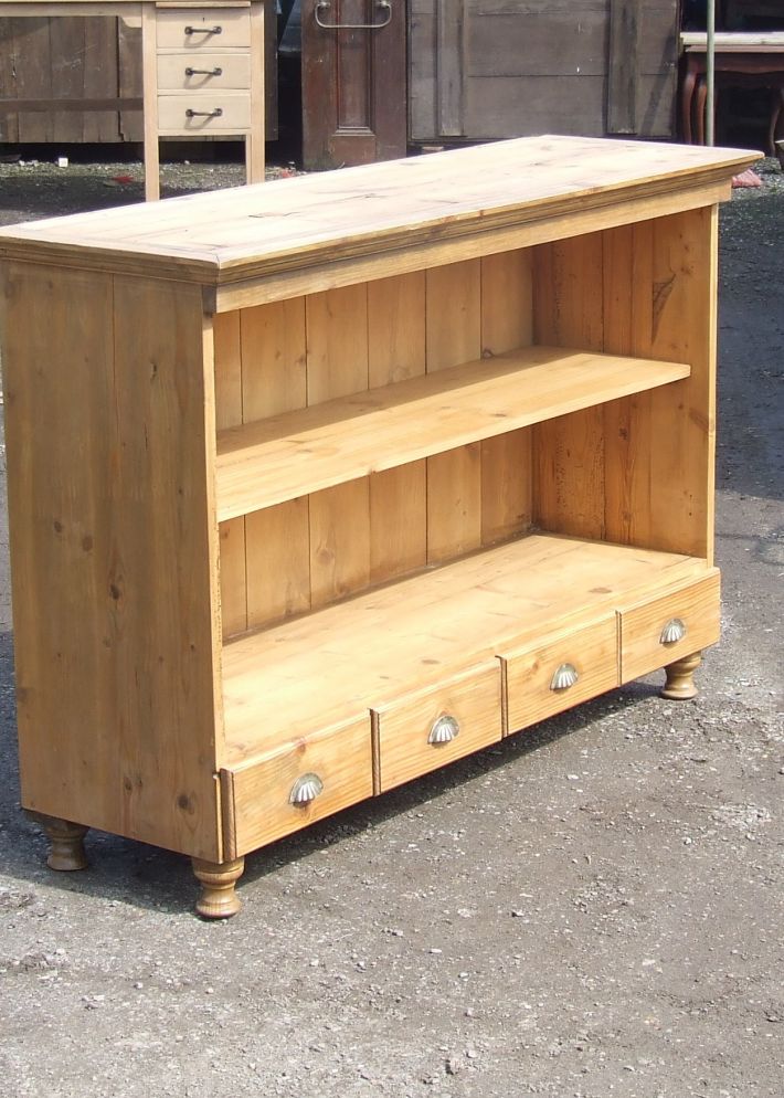 A Pine Continental Bookcase Over Four Drawers Shop Antiques